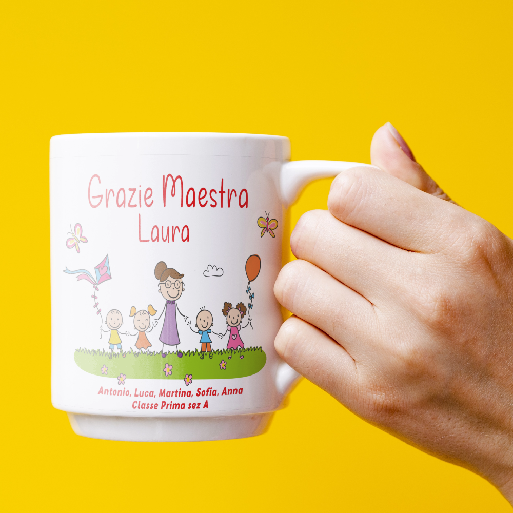 GFD - Tazza Personalizzata per Maestra – Regalo Originale per Insegnante
