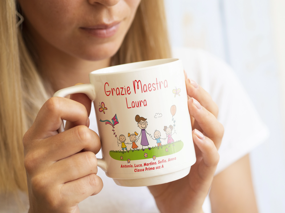 GFD - Tazza Personalizzata per Maestra – Regalo Originale per Insegnante