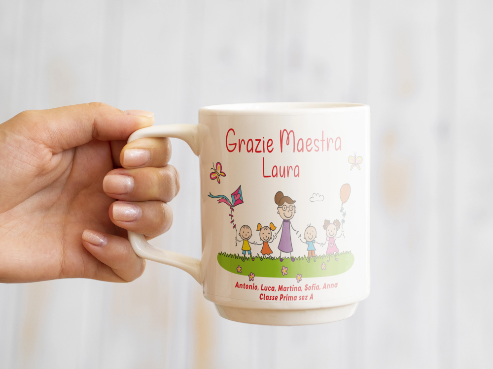 GFD - Tazza Personalizzata per Maestra – Regalo Originale per Insegnante