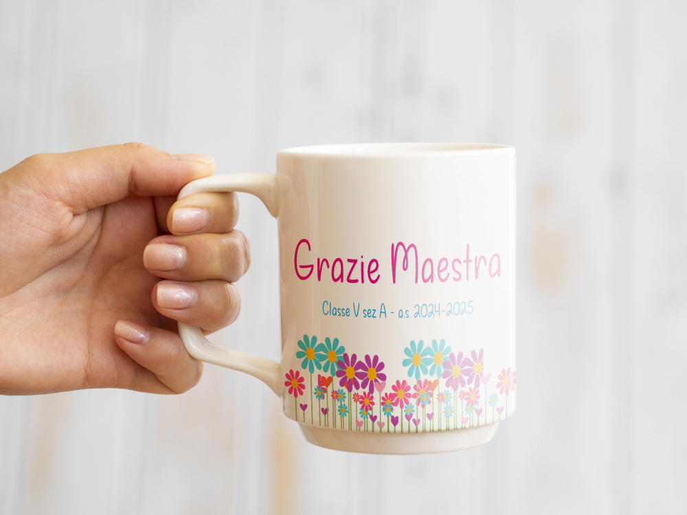 GFD - Tazza Personalizzata per Maestra – Regalo Originale per Insegnante