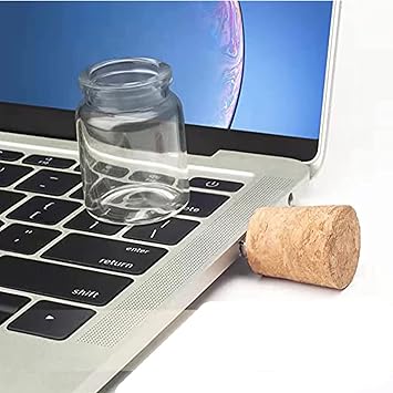 GFD - PenDrive 3.0 16 gb in legno - Personalizzabile - Chiusura a calamita - USB Personalizzata con il tuo logo o testo o immagine - Forma Barattolo - Made in Italy