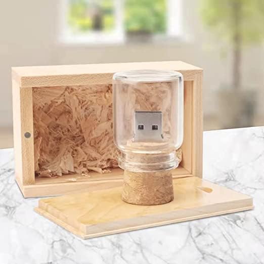 GFD - PenDrive 3.0 16 gb in legno - Personalizzabile - Chiusura a calamita - USB Personalizzata con il tuo logo o testo o immagine - Forma Barattolo - Made in Italy