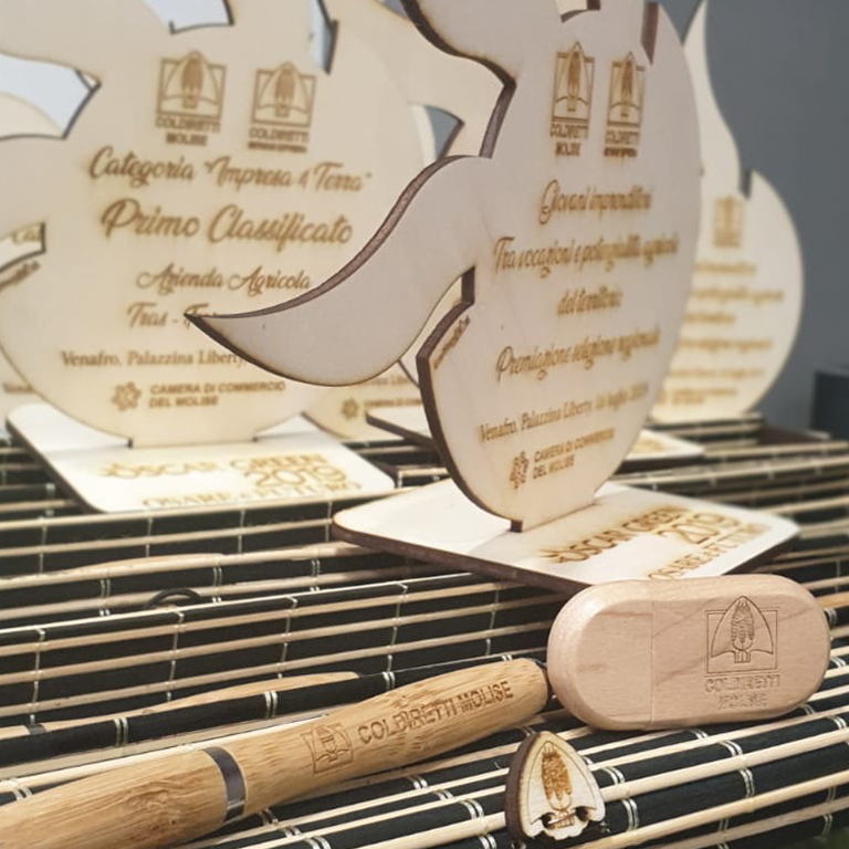 Set premi riconoscimenti in legno
